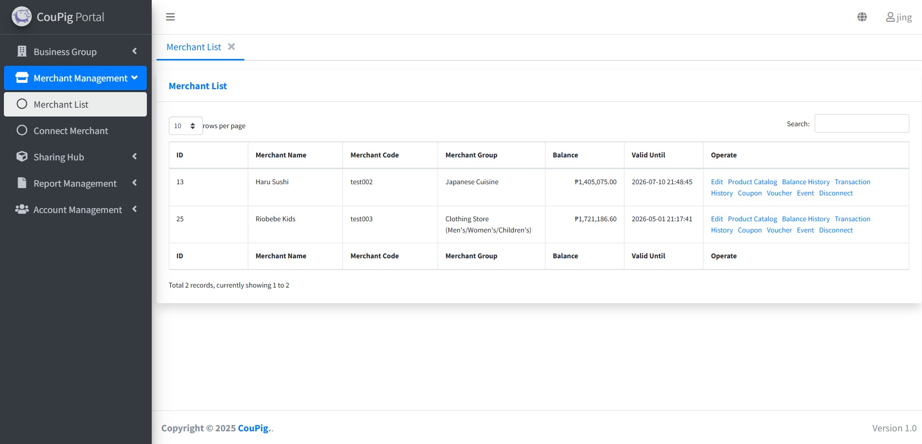 CouPig Portal Screenshot